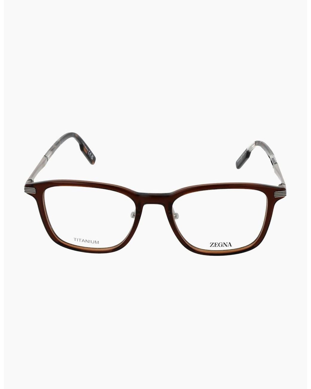 Zegna Brown Optical Frame Ez5251-H 050 53 Titan for men