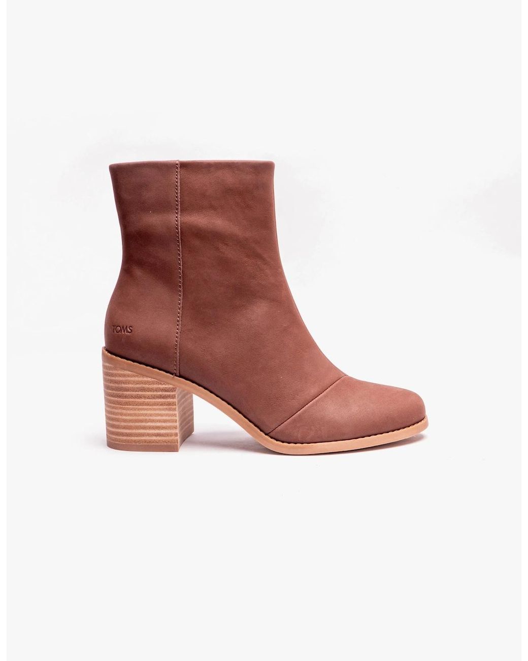 TOMS Red Evelyn Boots Chestnut