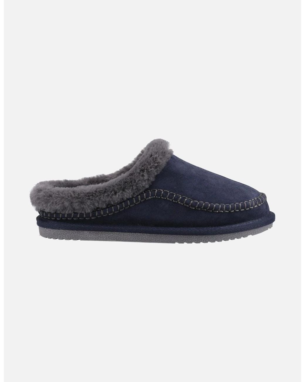Hush Puppies Blue Anika Suede Slippers