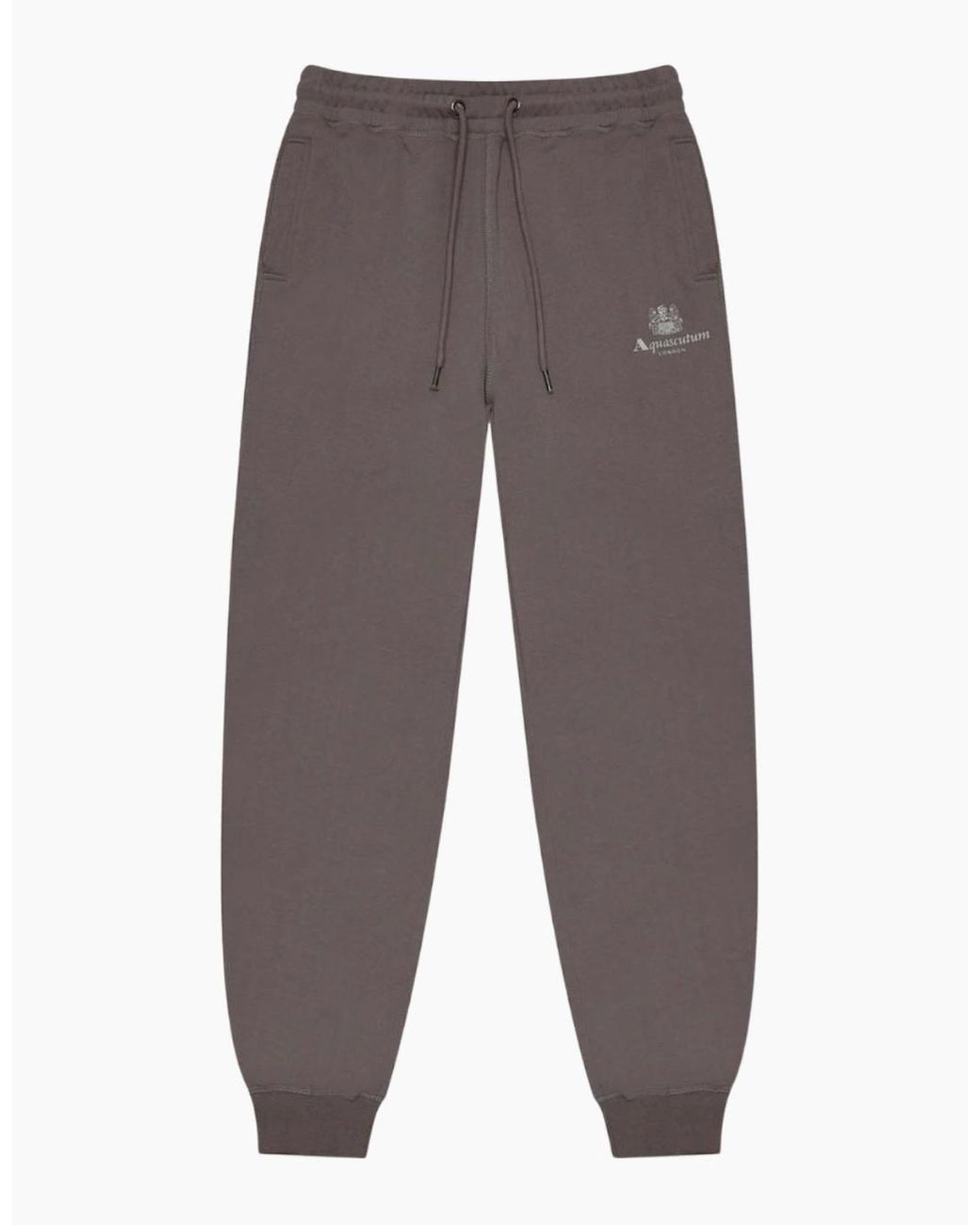Aquascutum Brown Active Basic Rib Moonrock Trackpant for men