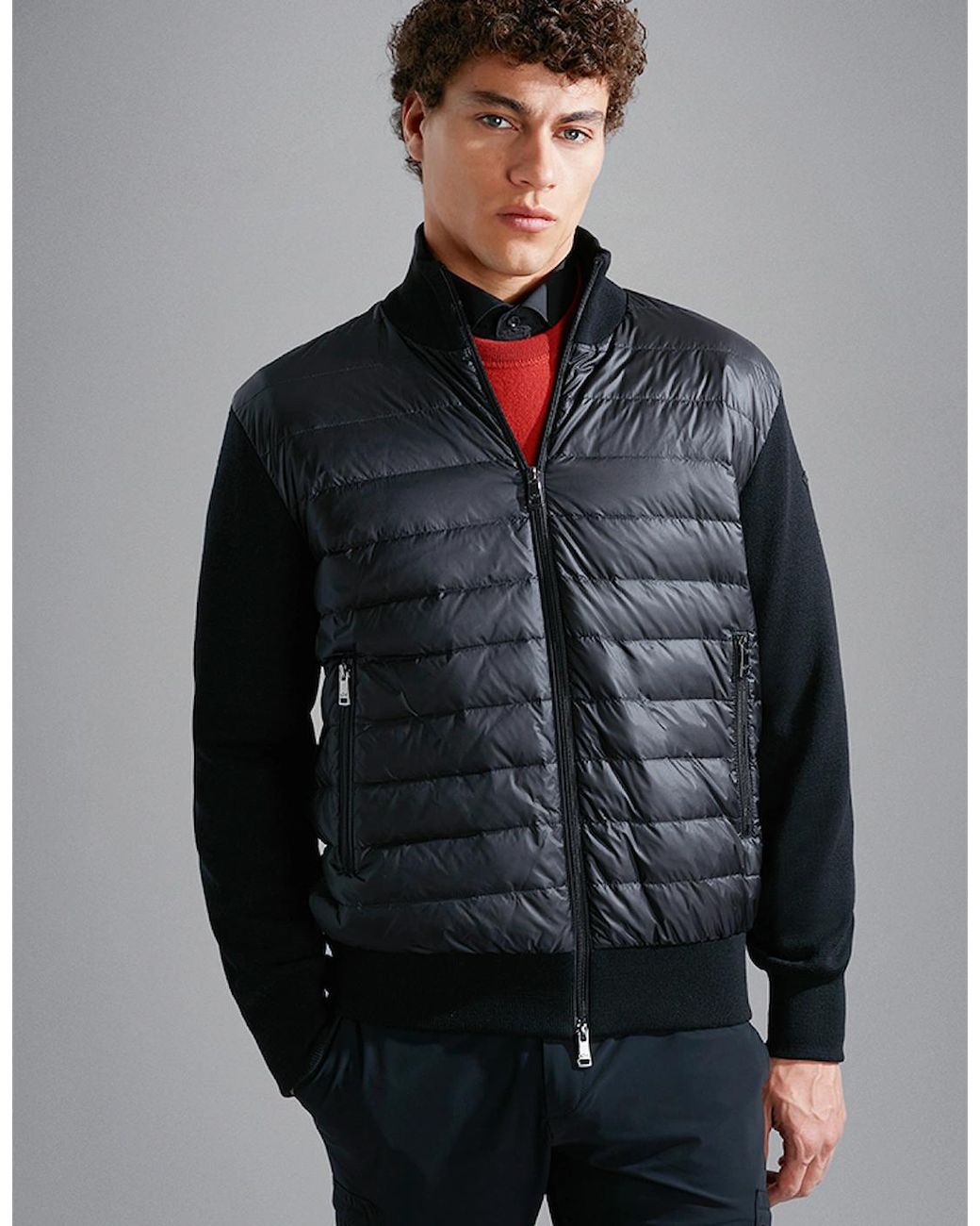 Paul & Shark Gray Hybrid Wool And Nylon Cardigan Jacket for men