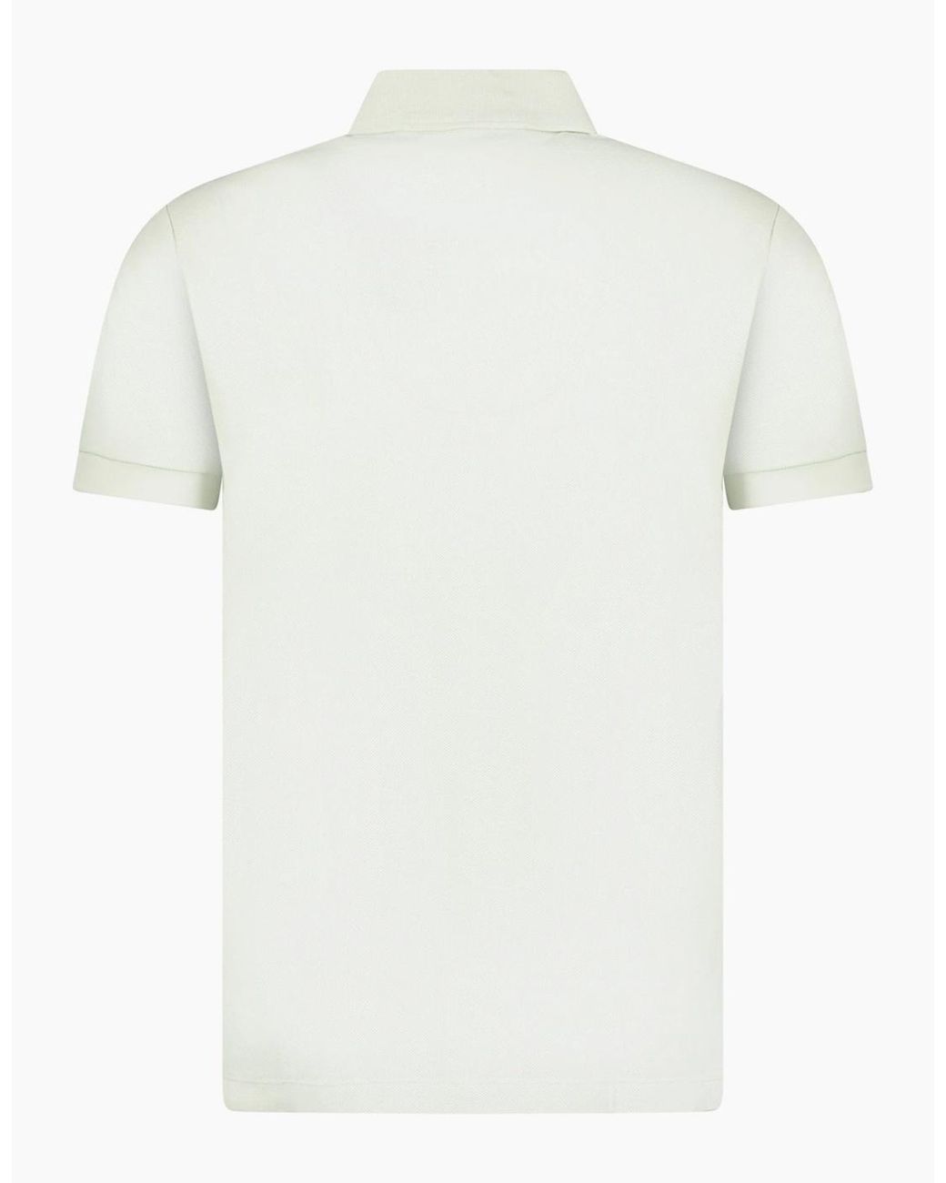 Burberry White 'Hartford' Check Placket Polo Pistachio for men