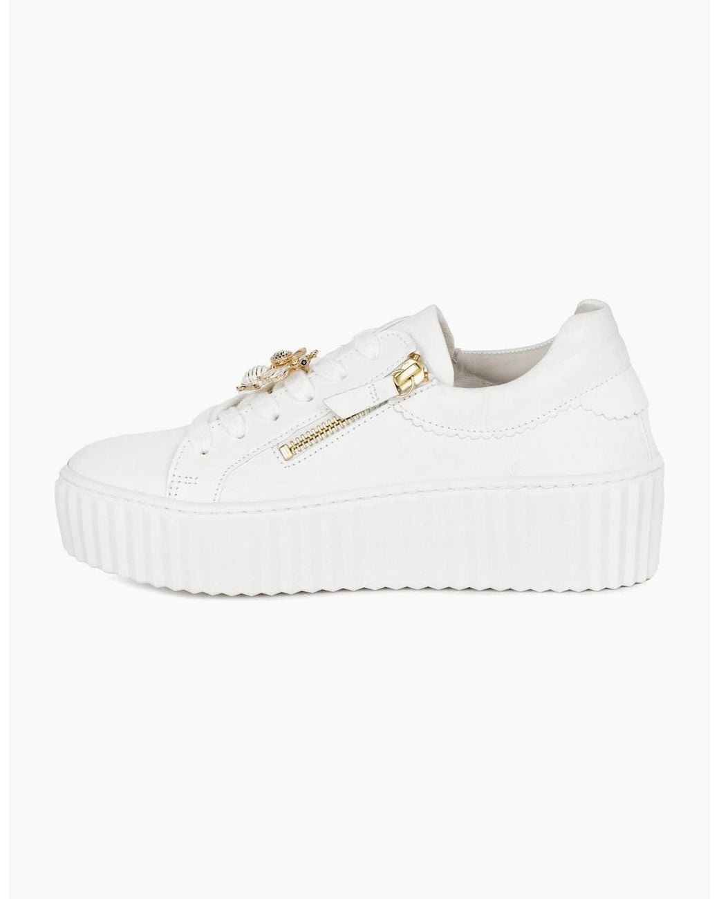 Gabor White Dotcom Trainers