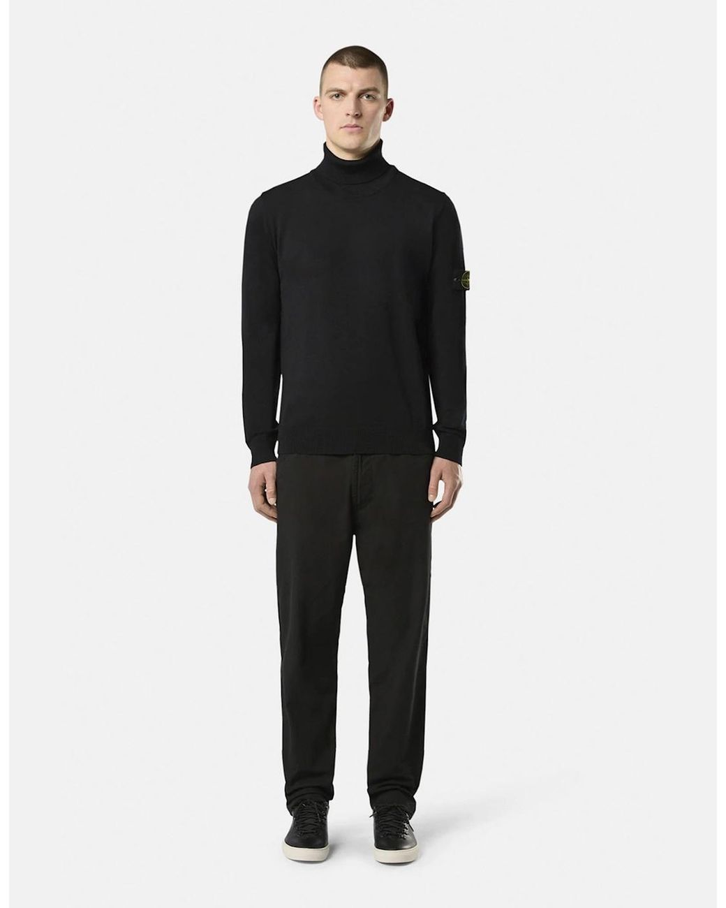 Stone Island Black T Neck 5100025 Sweater for men