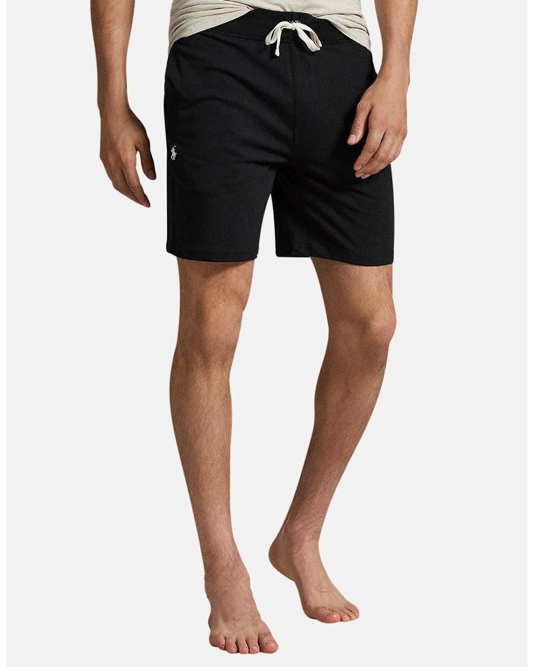 Ralph Lauren Blue Cotton Jersey Sleep Shorts for men