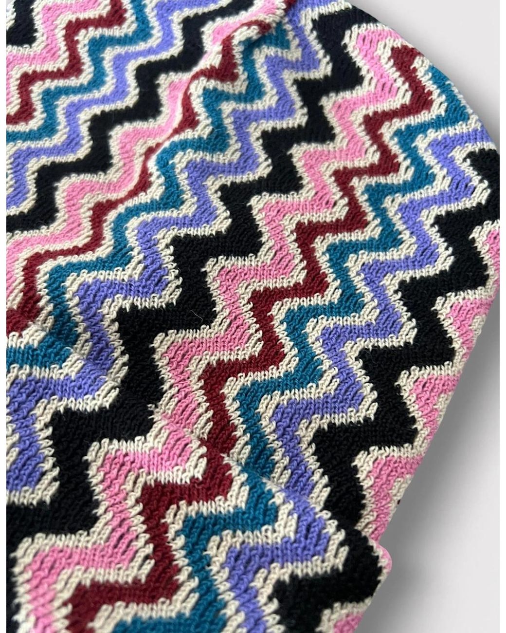 Missoni Blue Zigzag Beanie Multi