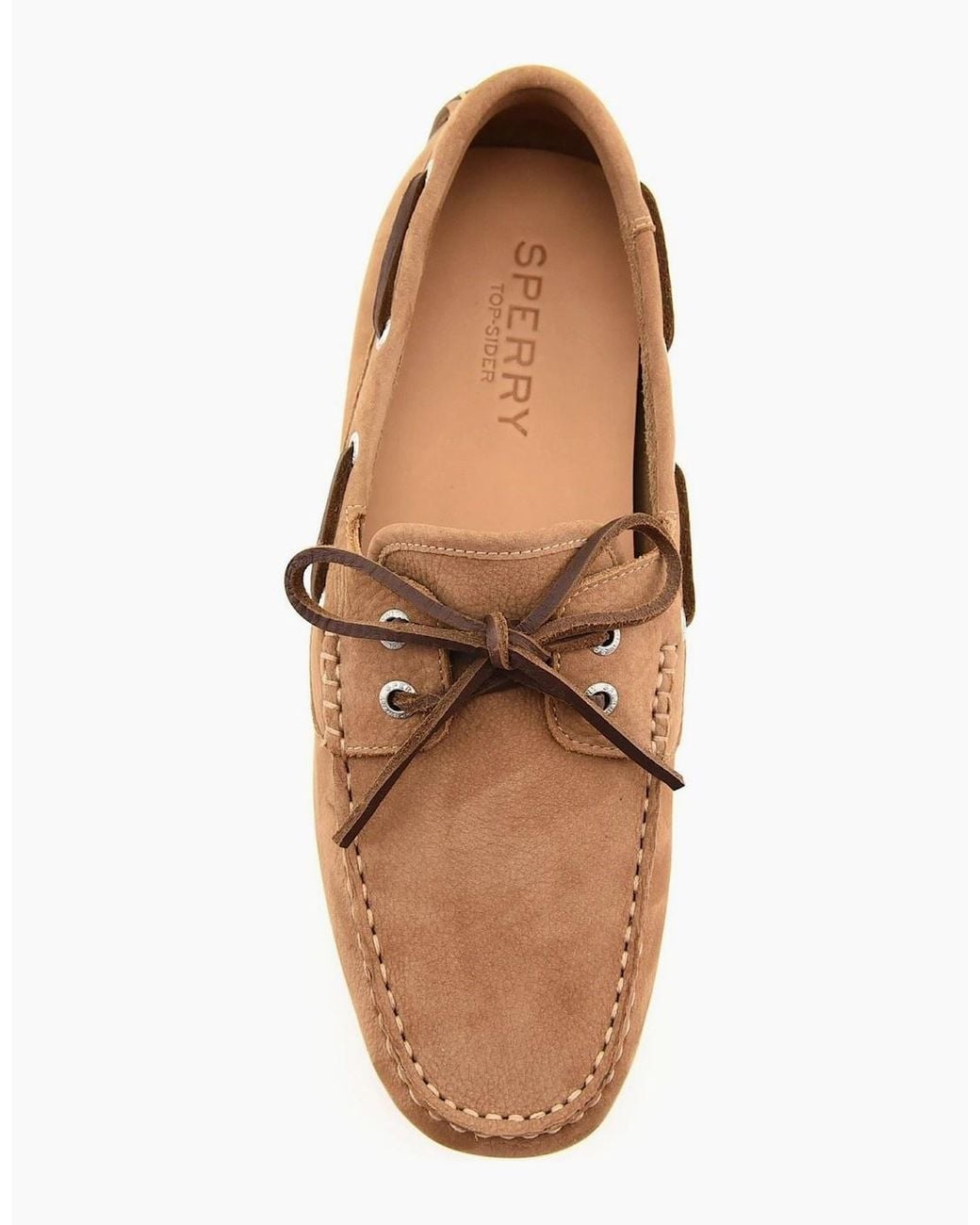 Sperry Top-Sider Brown Sperry Orland 2-Eye Driver Leather Tan Boat Shoes for men