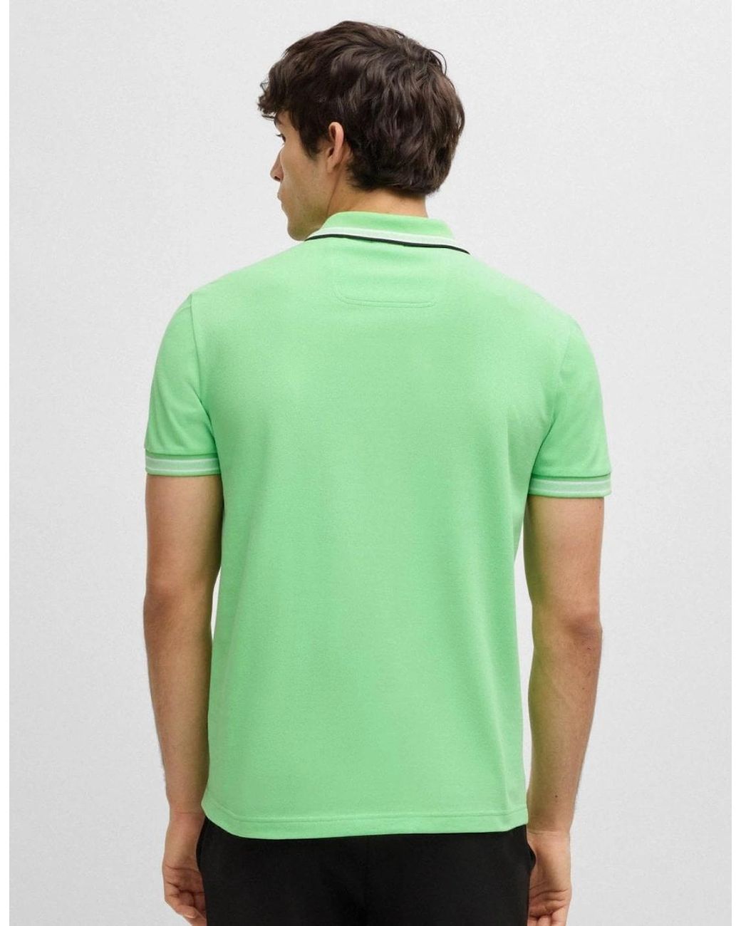 Boss Green Boss Paddy Cotton-Piqué Polo Shirt With Contrast Logo for men