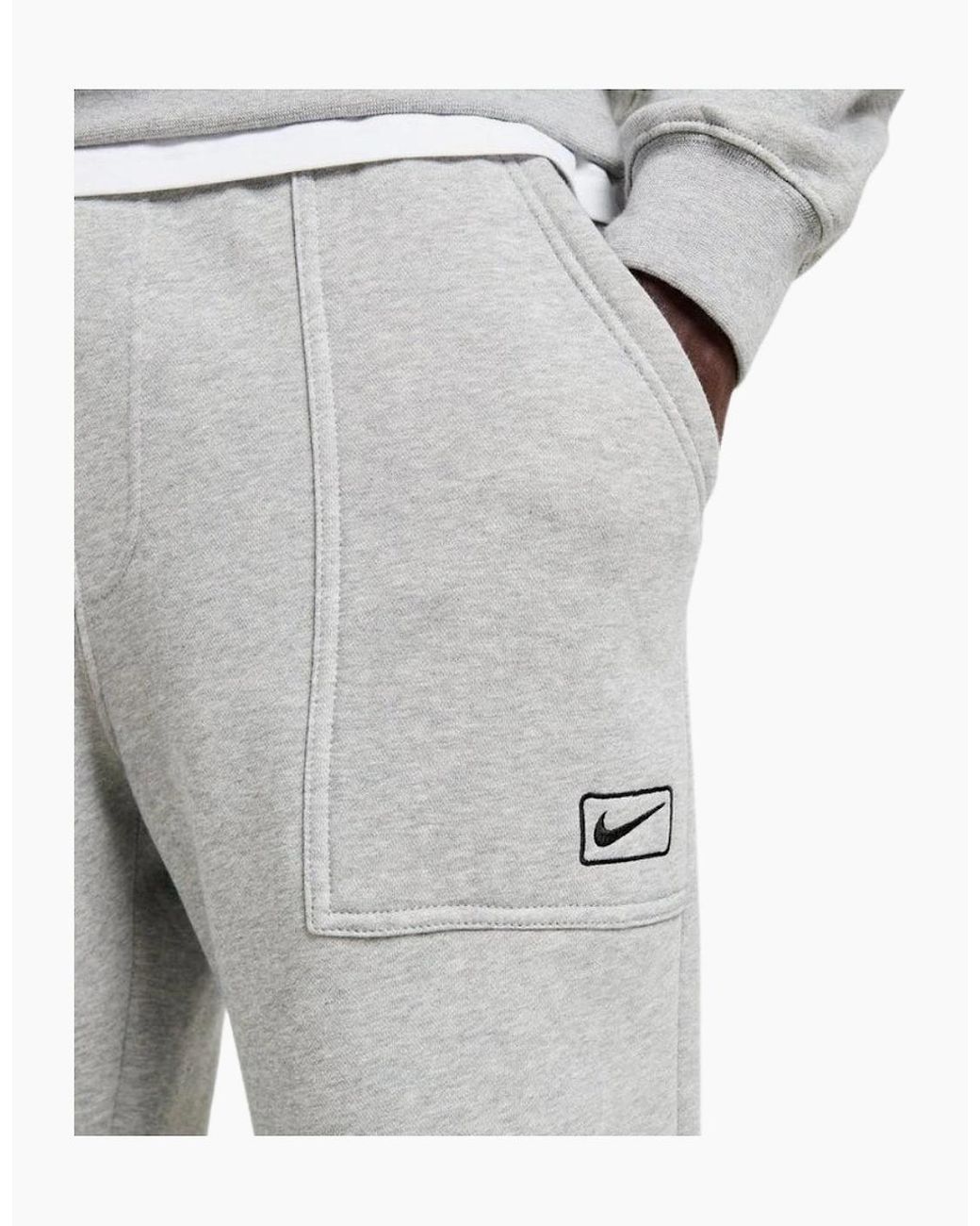 Nike Gray Street Fleece Track Pants for men