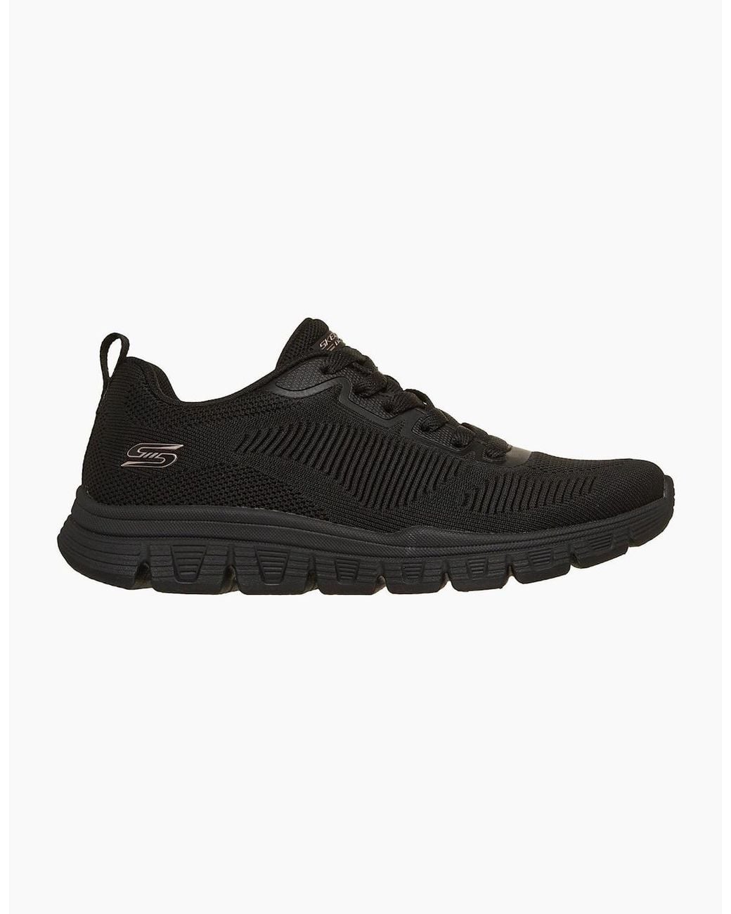 Skechers Black Bobs B Lite Textile Trainers