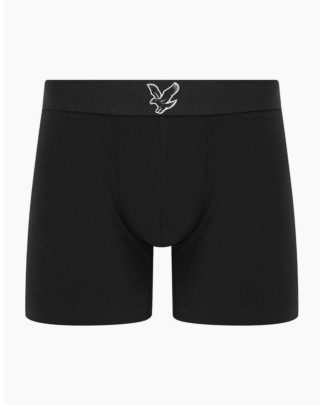 Lyle & Scott Black Jonathan 3 Pack Plain Design Boxer Brief for men
