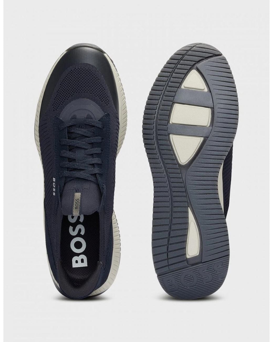 Boss Blue Boss Ttnm Evo Trainers With Knitted Uppers for men