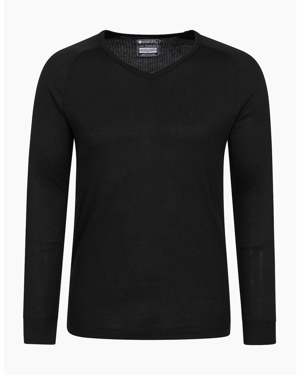 Mountain Warehouse Black Talus V Neck Thermal Top for men