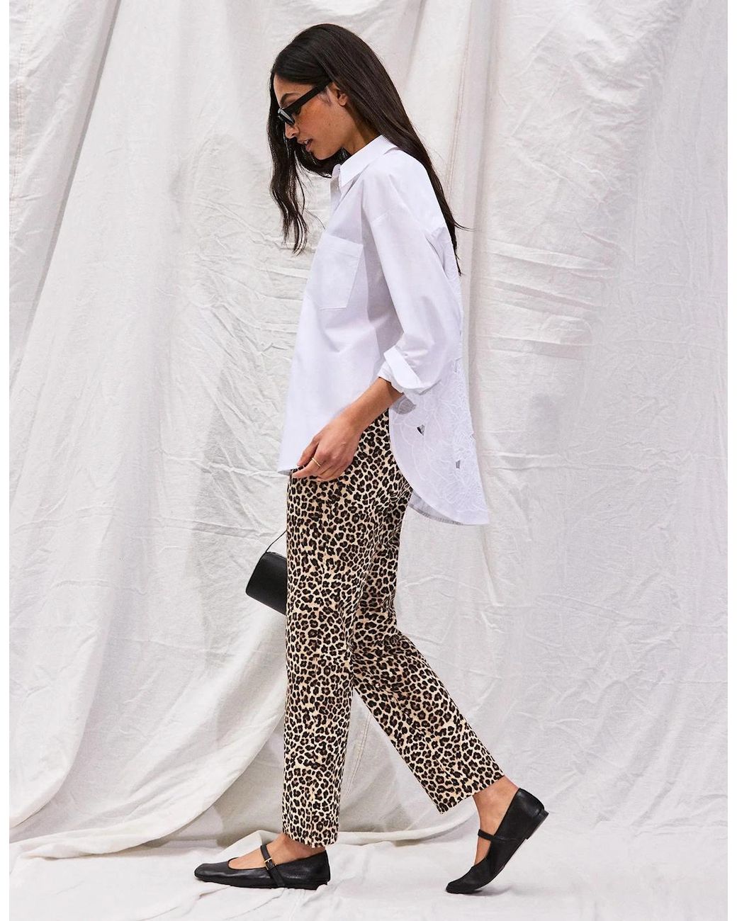 Ro&zo Multicolor Petite Leopard Print 7/8 Capri
