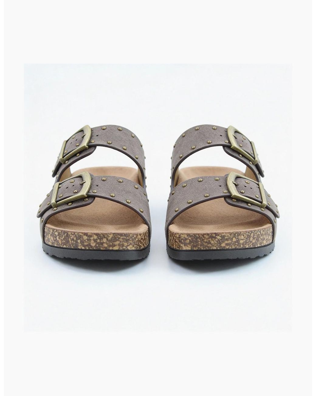 Heavenly Feet Brown Polly Mules Sandals Bark