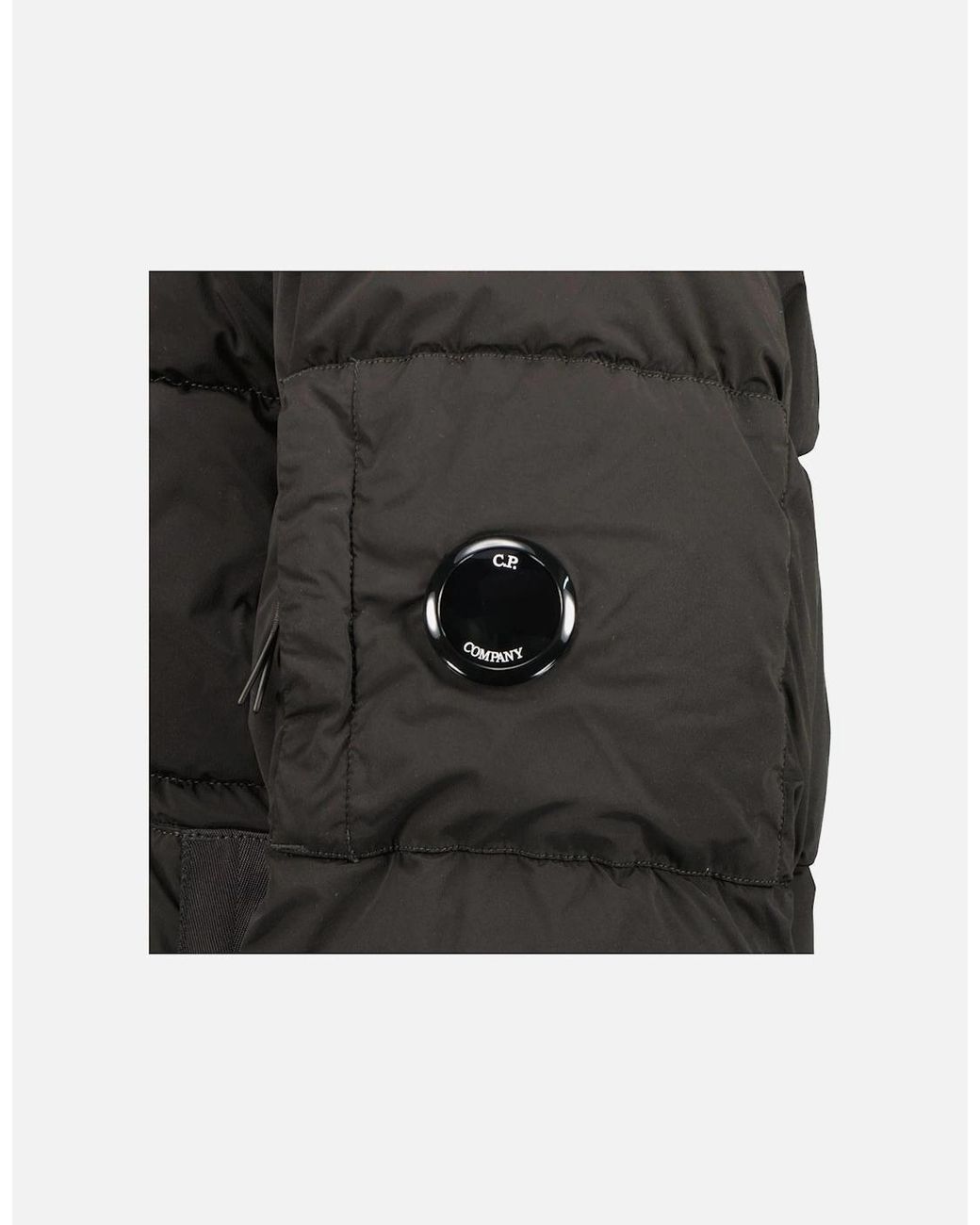 C P Company Black Nycra-R Down Lens Jacket for men