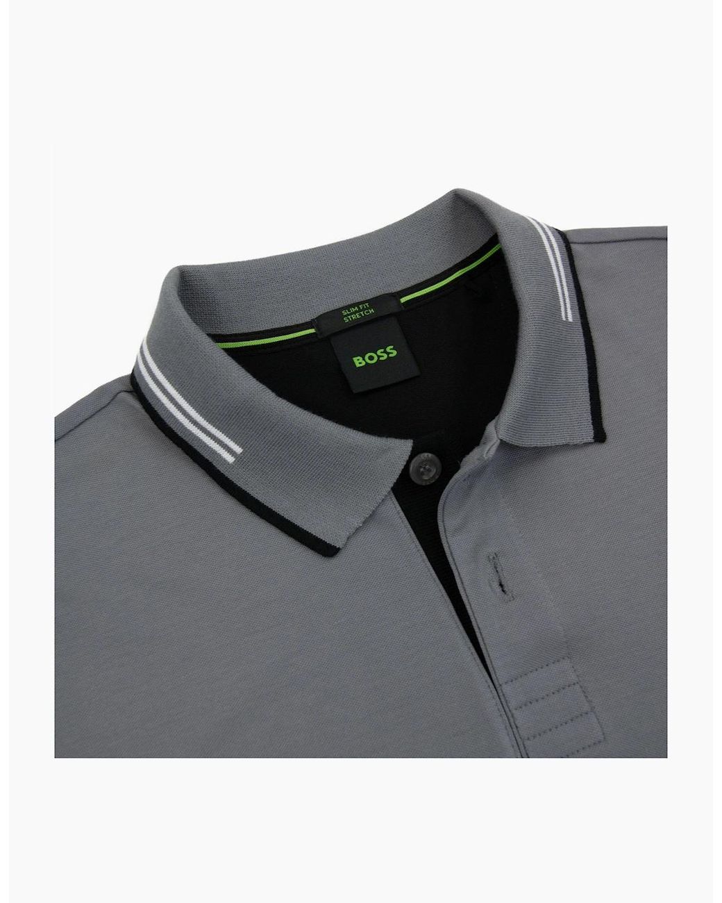 Boss Gray Paul Slim Fit Polo 036 for men