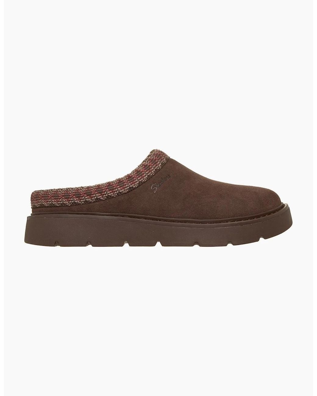 Skechers Brown Keepsakes Cozy Cascade Leather Chocolate Slippers