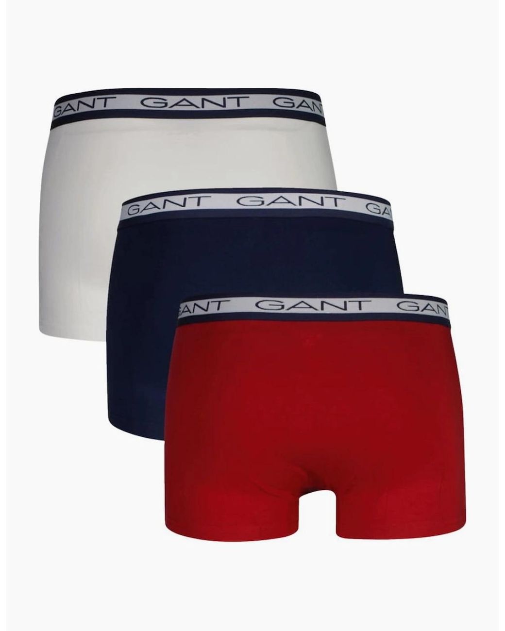 Gant Red 3-Pack Striped Waistband Boxer Trunks for men