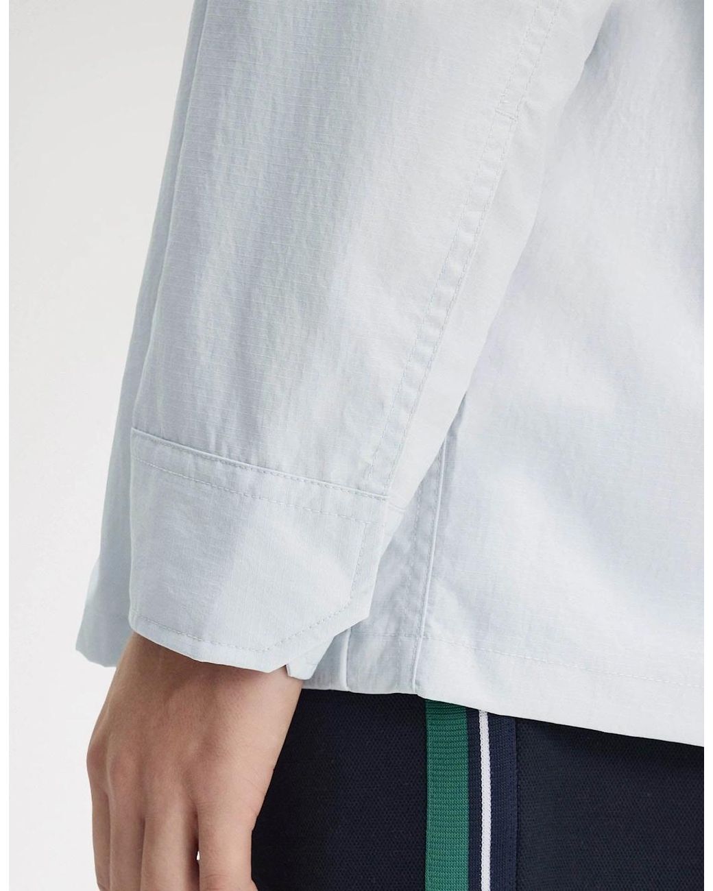 Fred Perry Gray Ripstop Pocket Overshirt for men