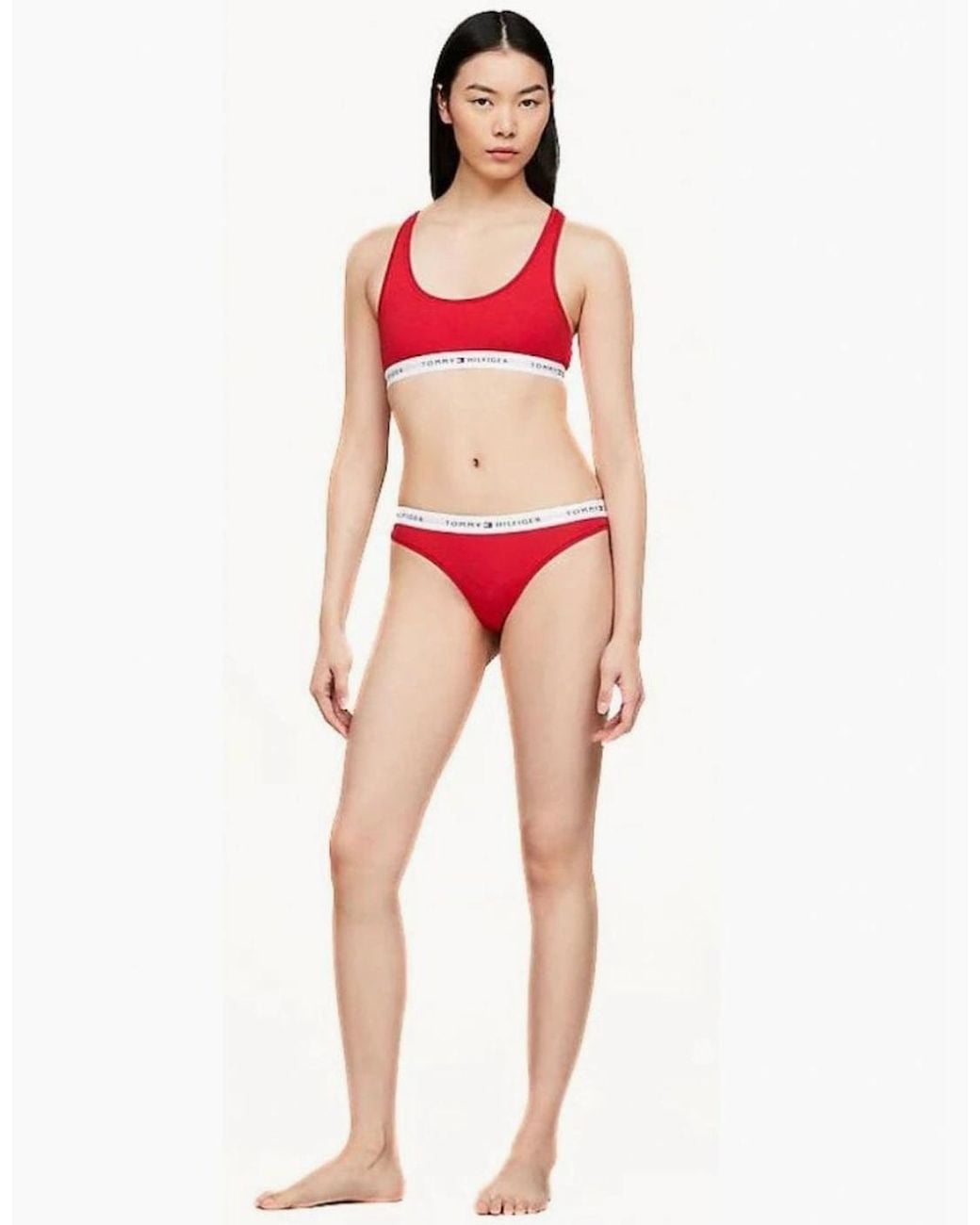 Tommy Hilfiger Red Tommy Icons Thong