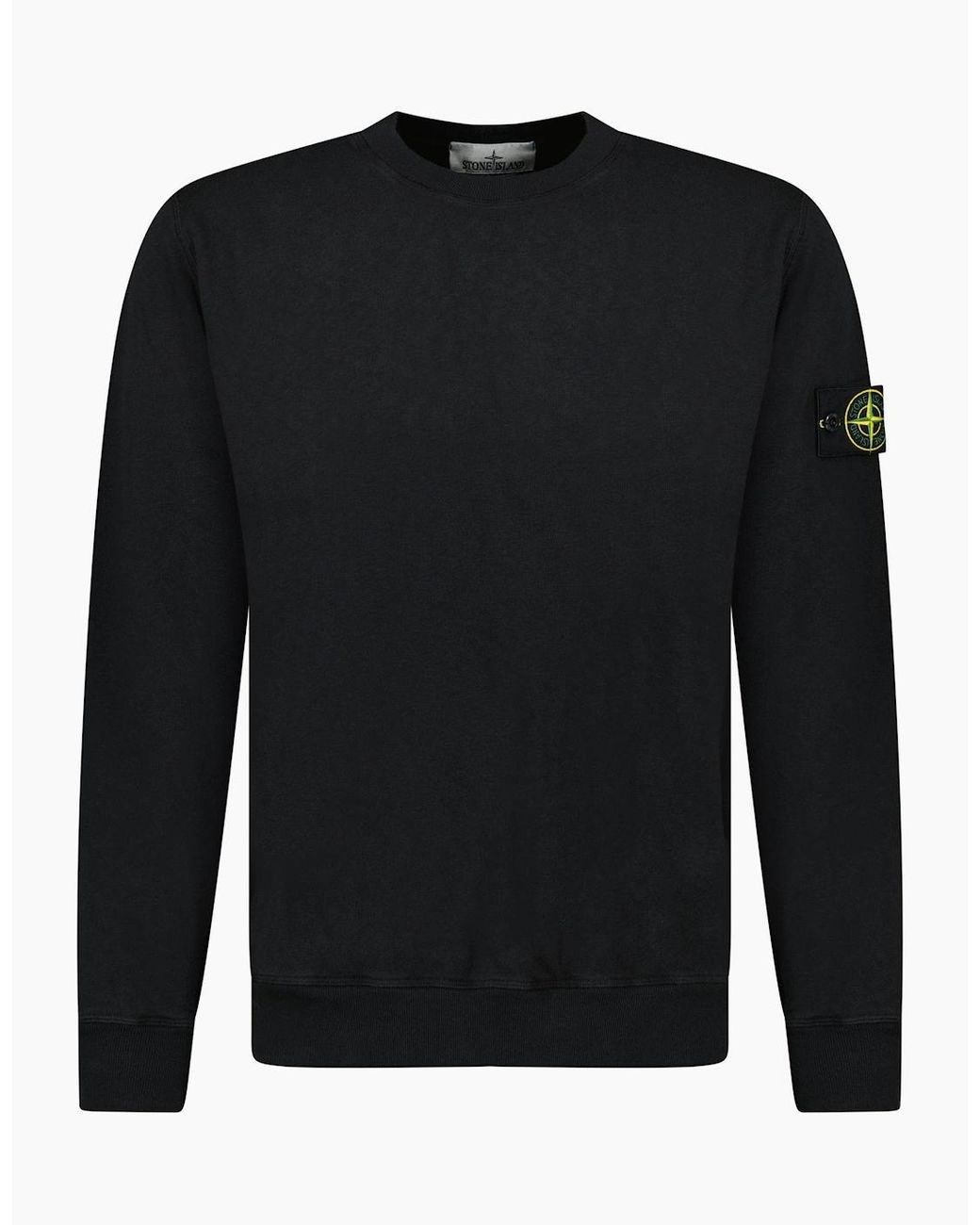 Stone Island Black Malfie 'Old Effect' Sweatshirt for men