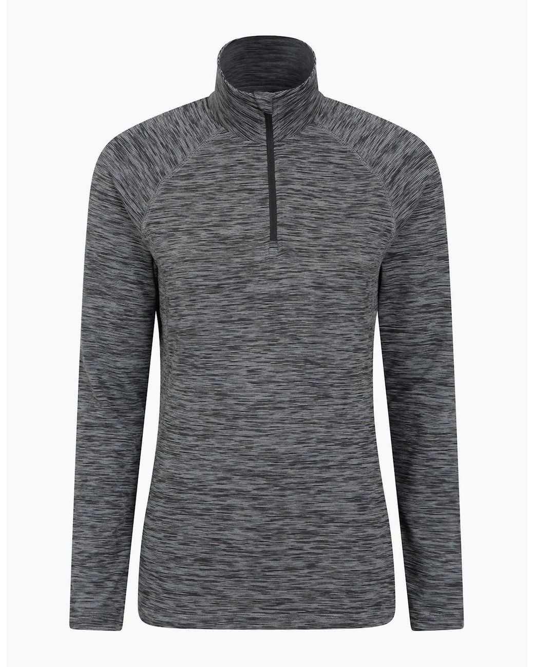 Mountain Warehouse Gray Ladies Bend & Stretch Half Zip Midlayer