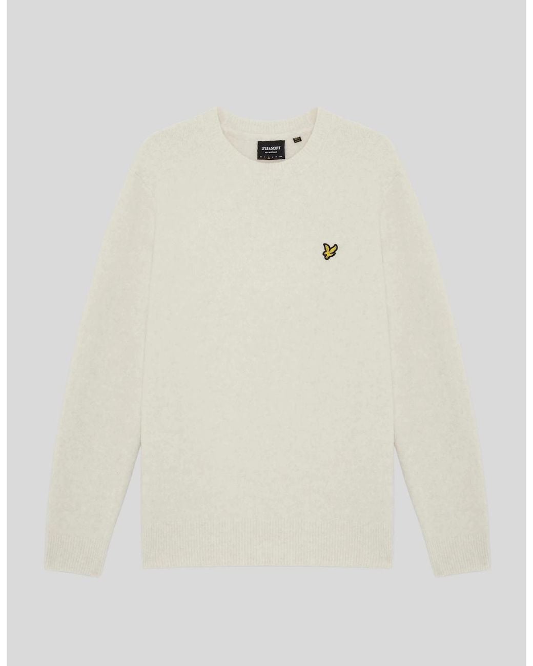 Lyle & Scott Natural Brushed Crew Neck Jumper for men