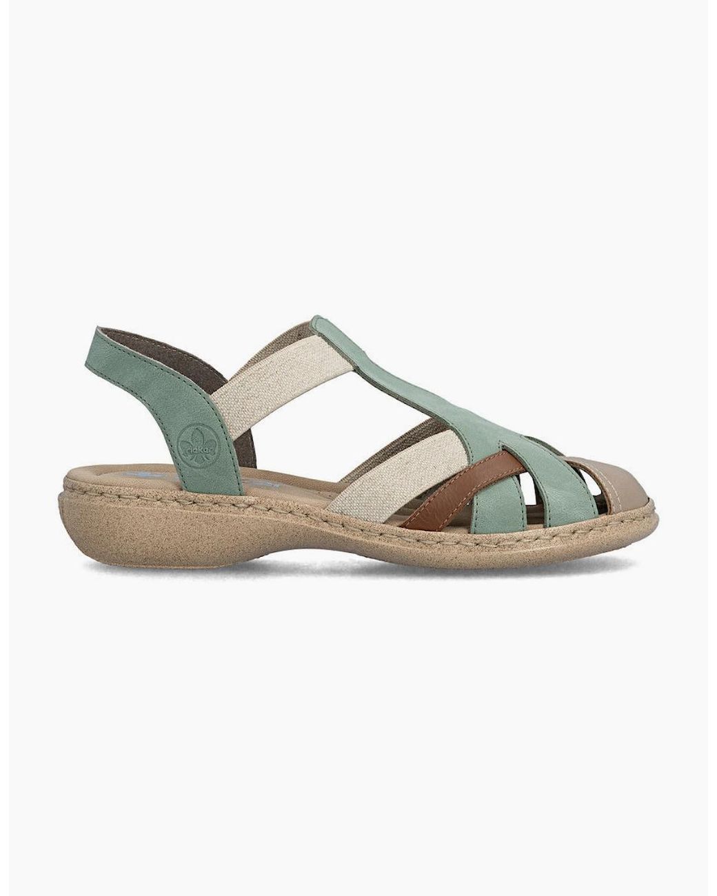 Rieker Metallic 61852 Ankle Strap Sandals