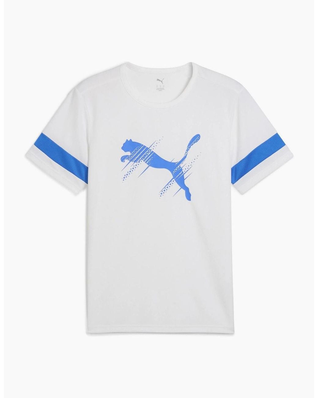 PUMA Blue Attacanto Logo Jersey Short Sleeve Performance T-Shirt for men