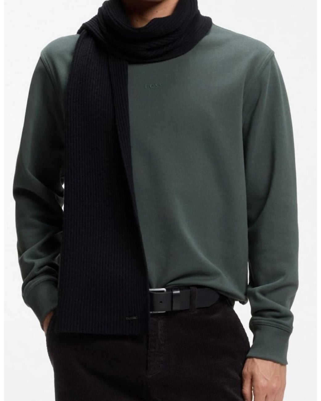 Boss Green Wesmallcrew Crew Neck Open Sweatshirt for men