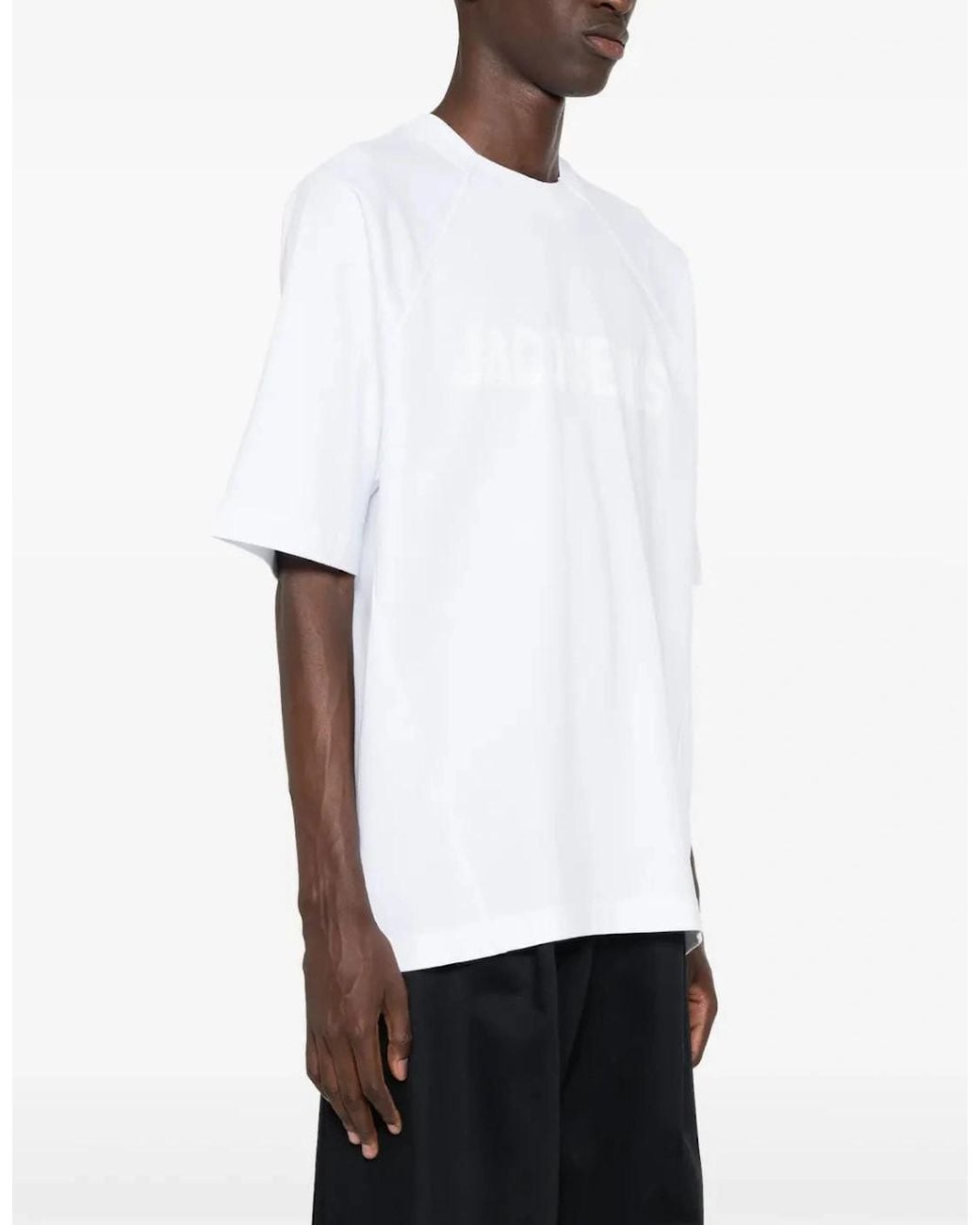 Jacquemus White Le Typo T-Shirt for men