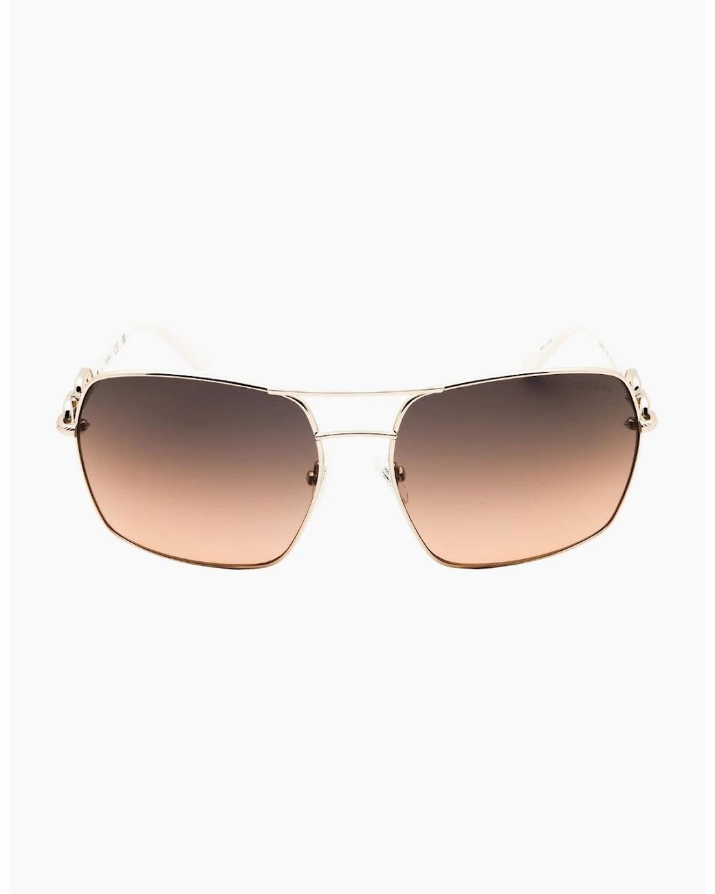 Guess Brown Navigator Shaped Sunglasses