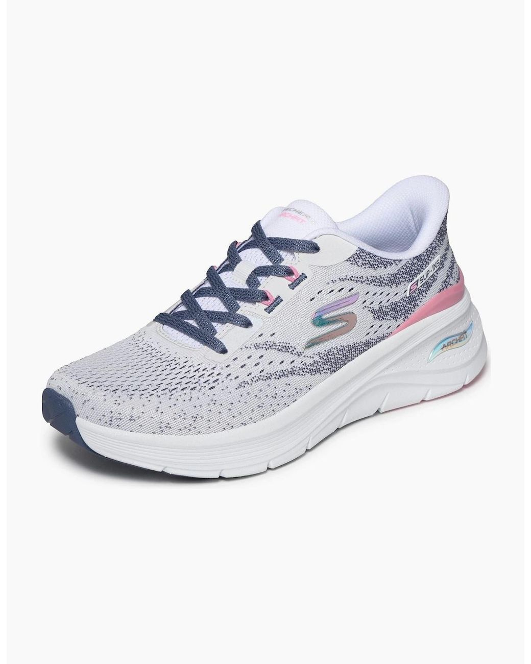 Skechers Blue Arch Fit 3.0 Textile Mesh/Multi Trim Trainers