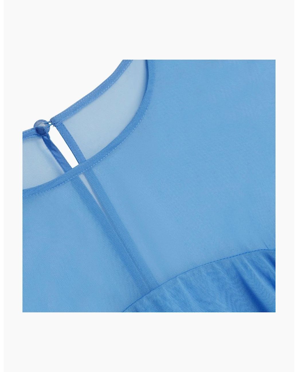 Ted Baker Blue Marie Cap Sleeve Volume Maxi Dress