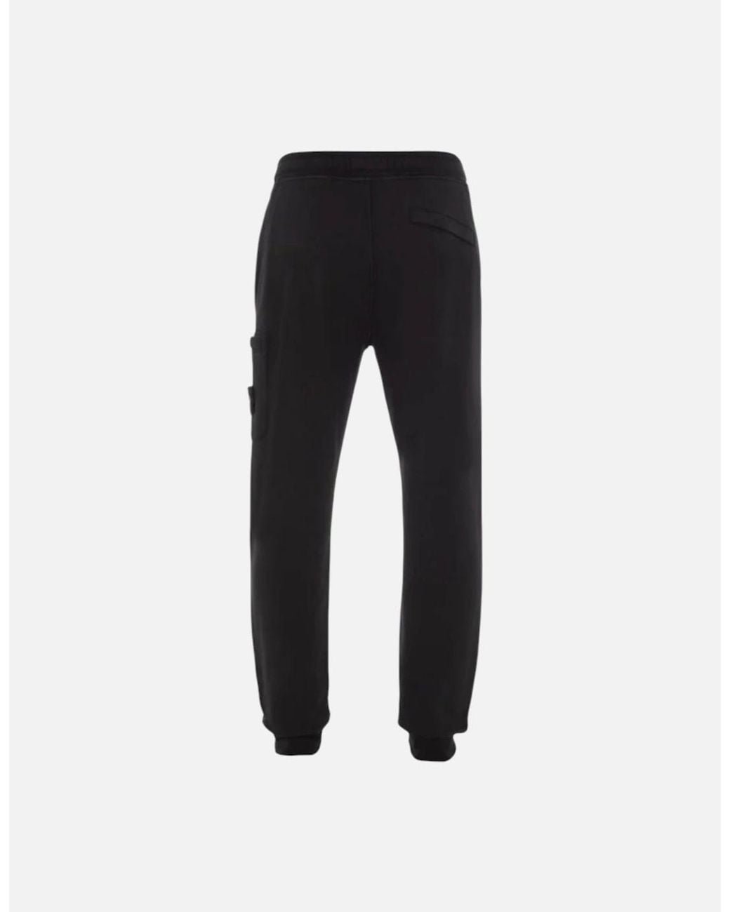 Stone Island Black Organic Cotton Fleece Sweatpants for men