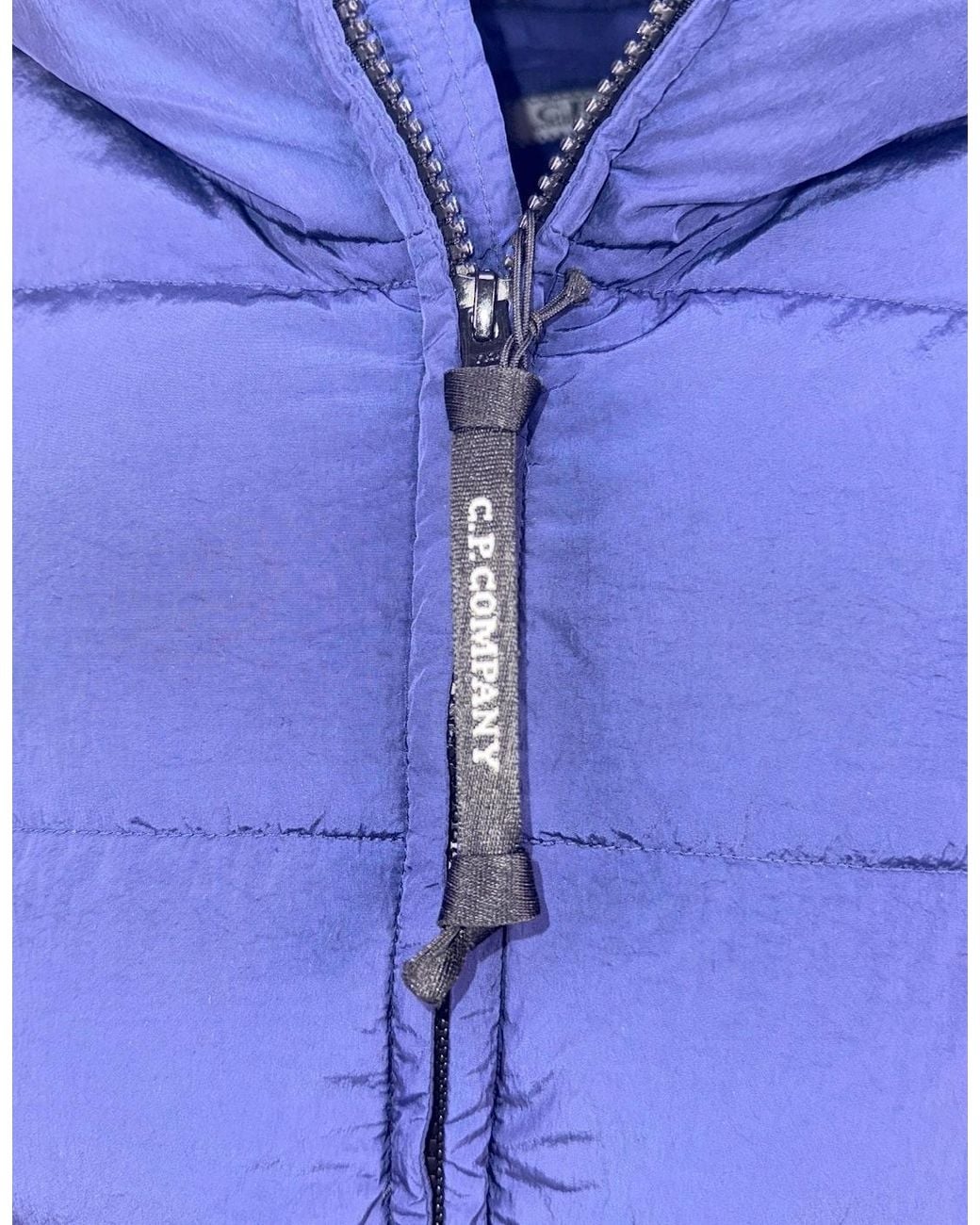 C P Company Blue Eco-Chrome R Goggle Jacket Estate for men