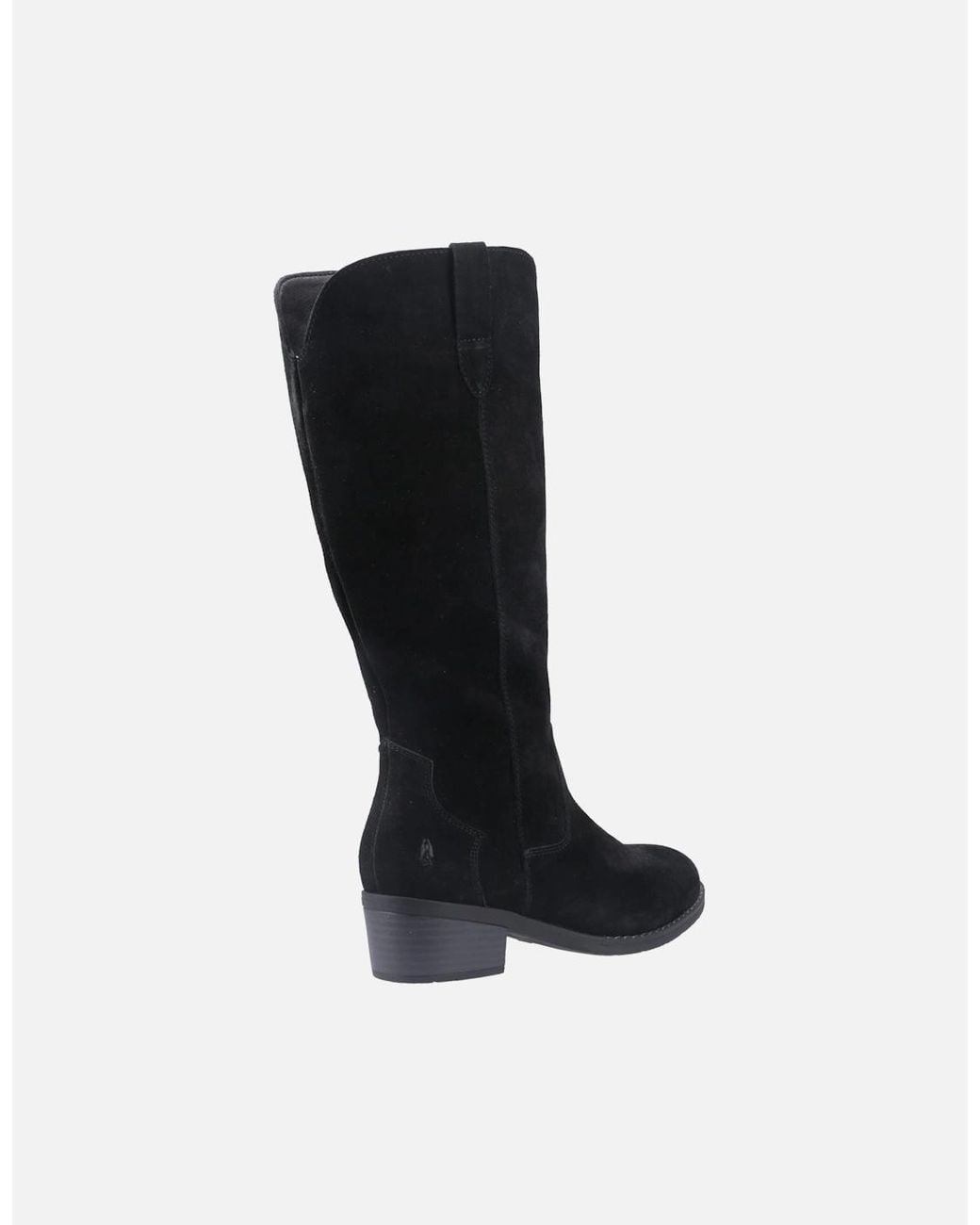Hush Puppies Black Isabella Suede Heeled Knee High Boots