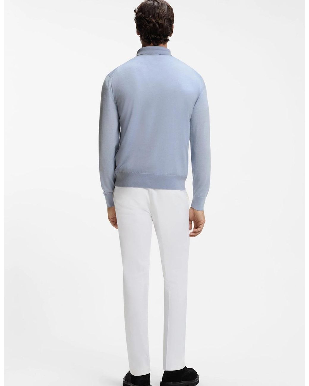 Boss Blue H Lancione Knitted Polo for men