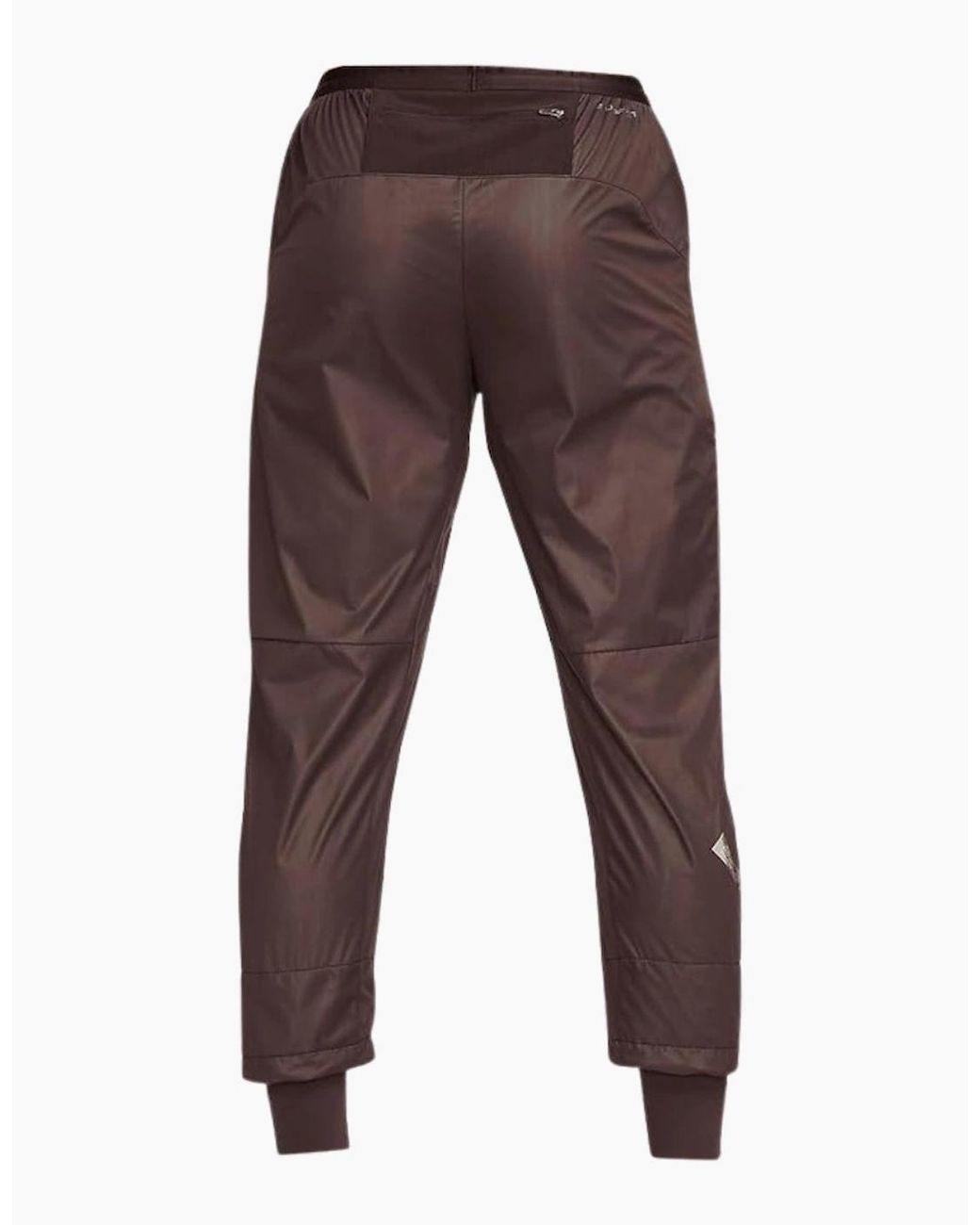 Nike Brown Plain Dark Running Trousers for men