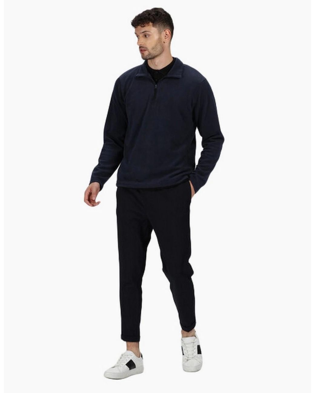 Regatta Blue Professional Micro Zip Neck Fleece Top for men