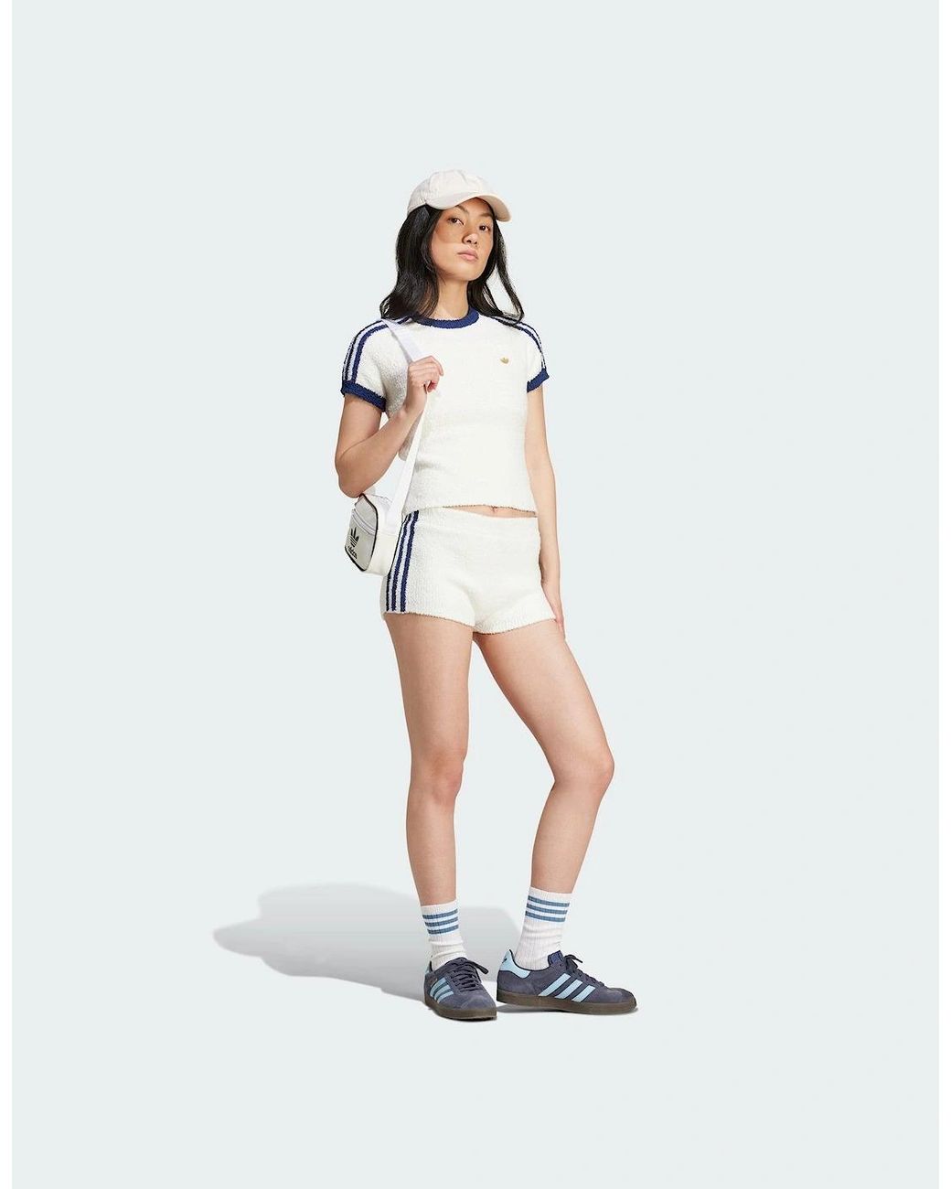 Adidas White Originals Premium Knit Shorts