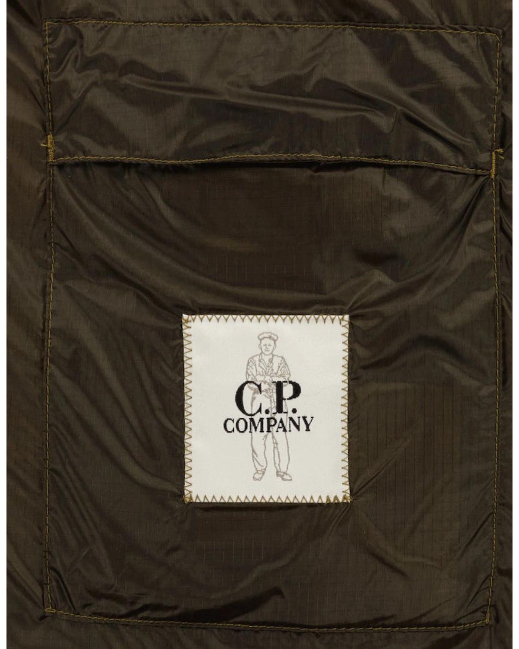 C P Company Green D.D. Shell Lens Down Vest for men