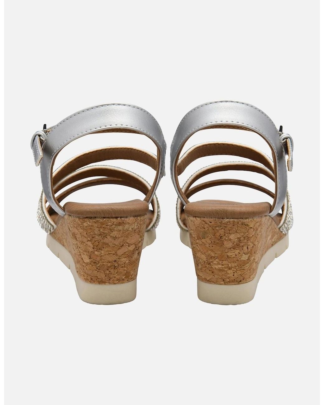 Lotus Metallic Goldie Wedge Sandals