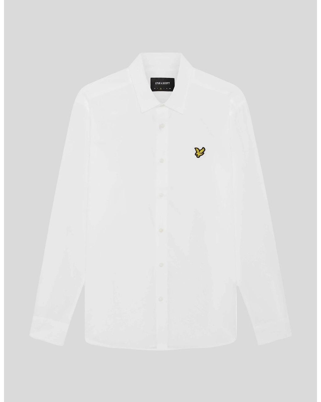 Lyle & Scott White Cotton Poplin Shirt for men