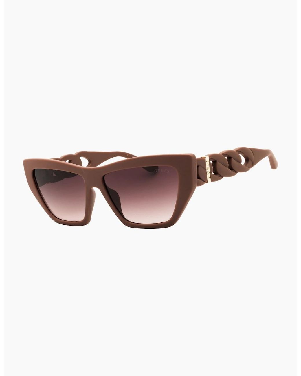 Guess Brown Matte Chain Linked Legs Sunglasses