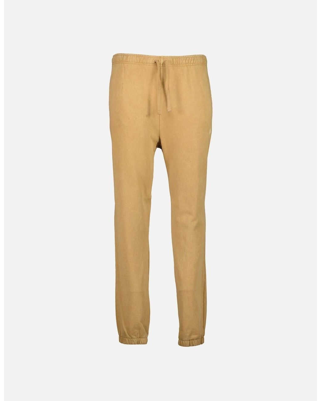 Ralph Lauren Natural Loopback Terry Logo Track Pants for men