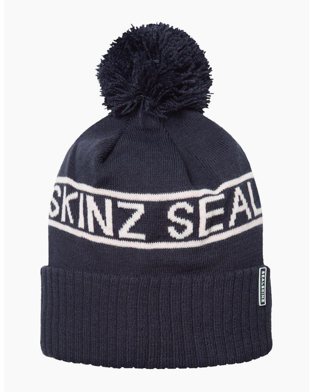 SealSkinz Blue Heacham Bobble Hat for men
