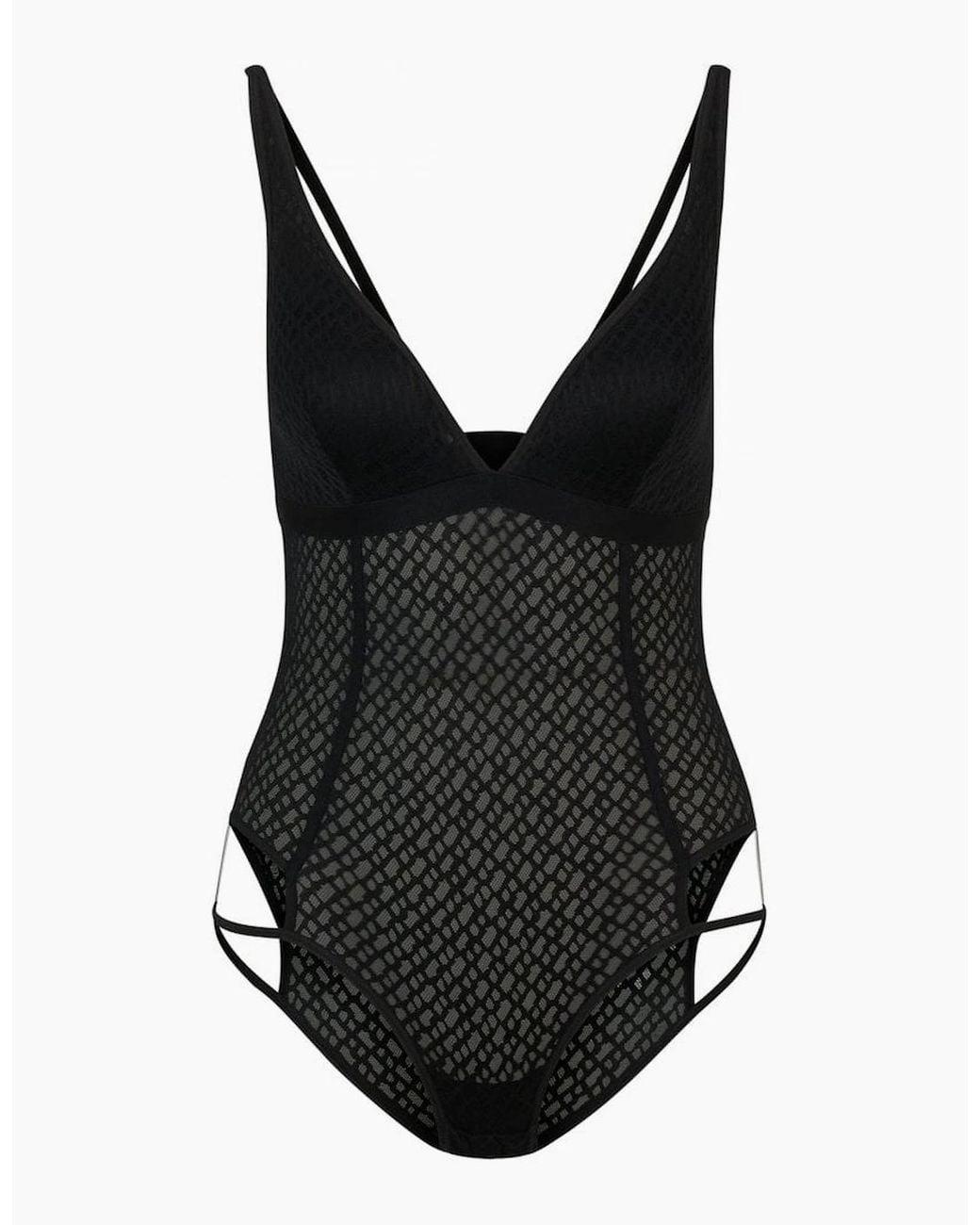 Boss Black Luxe B-Lace Bodysuit, W/ Metal Logo