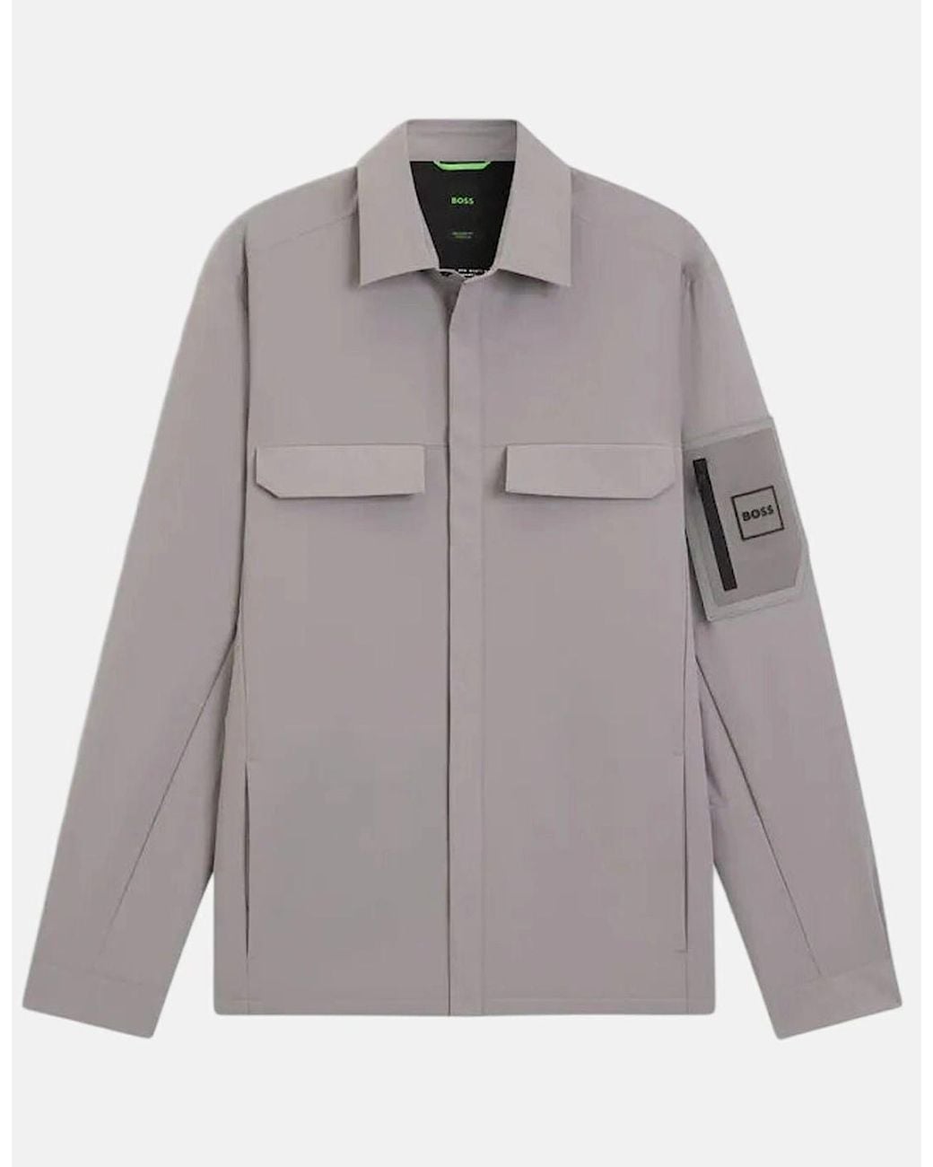 Boss Gray Boss Tour Overshirt Open